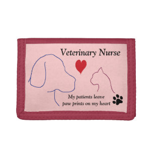 Veterinary Nurse - Paw Prints on My Heart #2 Tri-fold Wallet