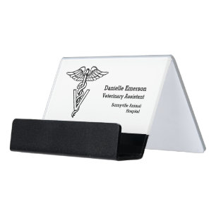 Veterinary Office Customized Desk Business Card Holder