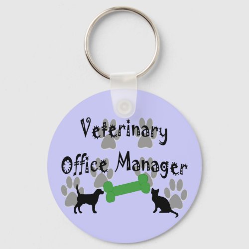 Veterinary  Office Manager Keychain