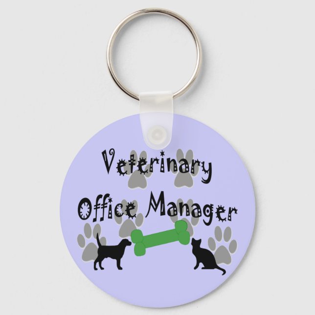 Veterinary  Office Manager Keychain (Front)