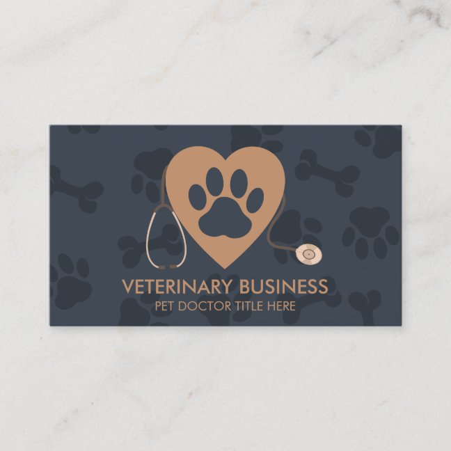 Veterinary Paw Pet Doctor Business Card