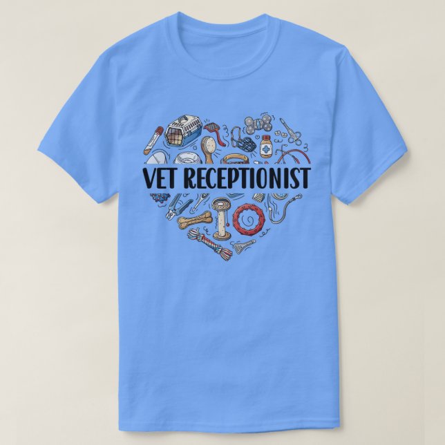 Veterinary Receptionist Vet Receptionist Secretary T-Shirt (Design Front)