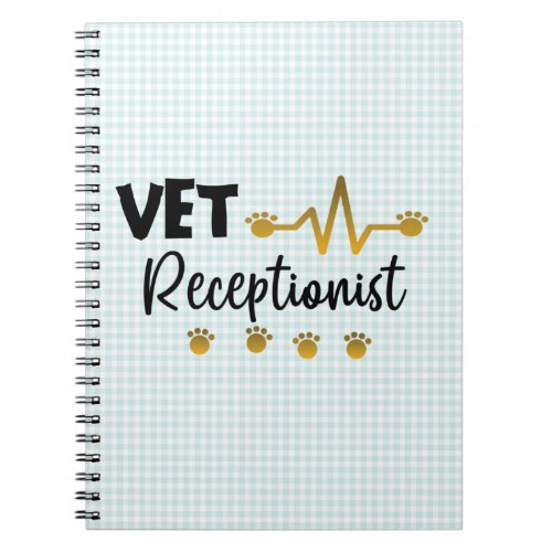 Veterinary Receptionist Veterinarian Animal   Notebook
