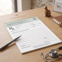 Veterinary RX Prescription Pad DVM Refills Legal