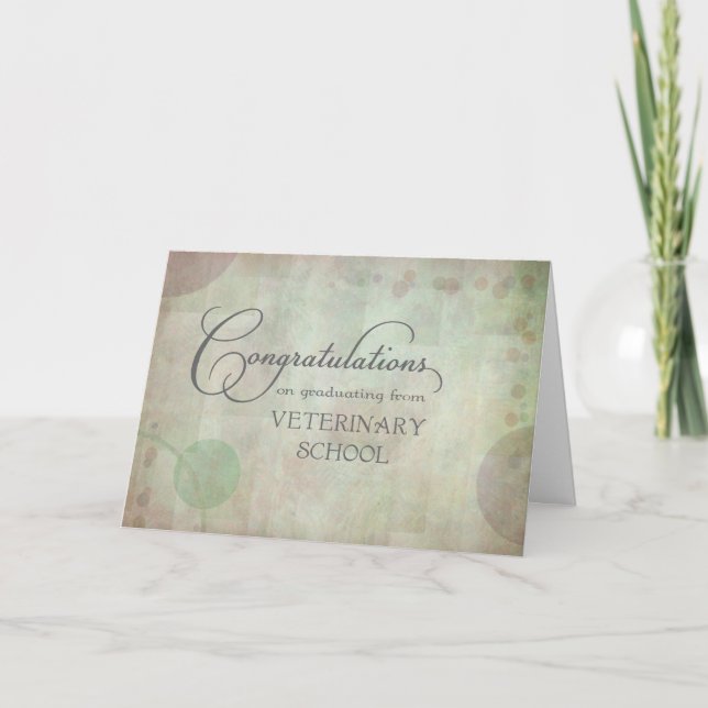 Veterinary School Congratulations Card (Front)