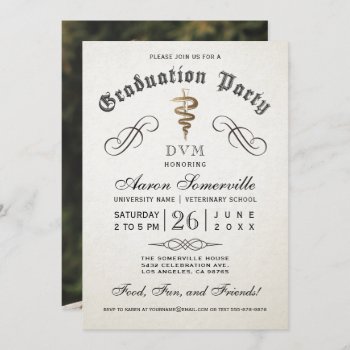 Veterinary School Graduation Invitations by Anything_Goes at Zazzle