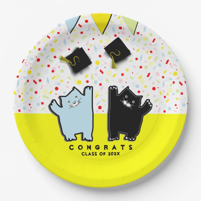 Veterinary School Graduation Party Paper Plates (Front)