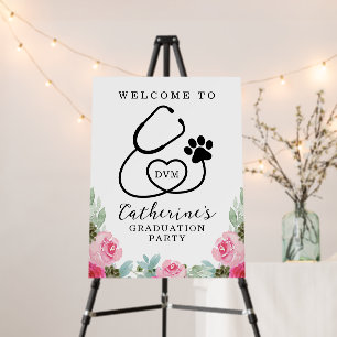Veterinary School Graduation Party Welcome Sign