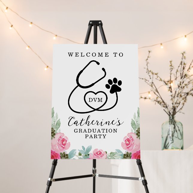 Veterinary School Graduation Party Welcome Sign (In Situ (Stand))