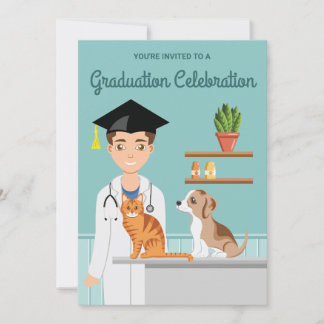 Veterinary School Vet Student DVM Graduation Invitation