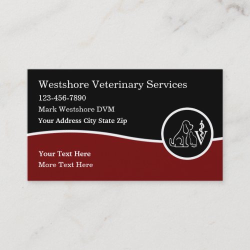 Veterinary Services Veterinarian Theme Business Card