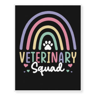 Veterinary Squad Temporary Tattoos