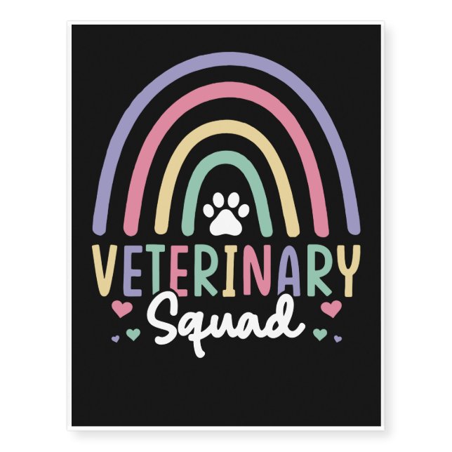 Veterinary Squad Temporary Tattoos (Front)