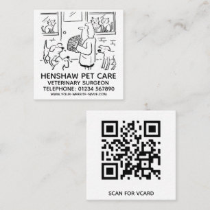 Veterinary Surgeon Promotional Square Business Card