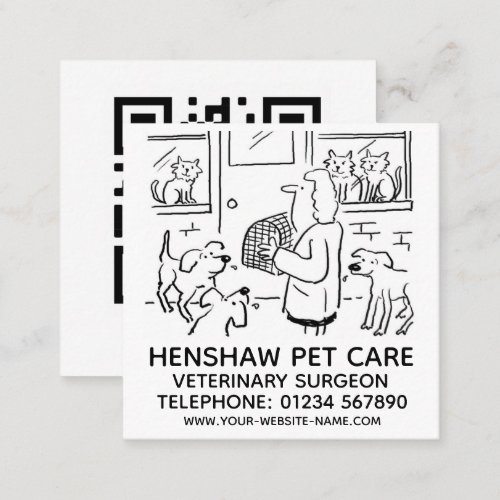 Veterinary Surgeon Promotional Square Business Card