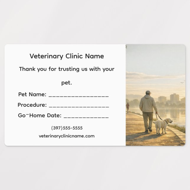 Veterinary Surgery Go‑Home Label – Large (Design 1)