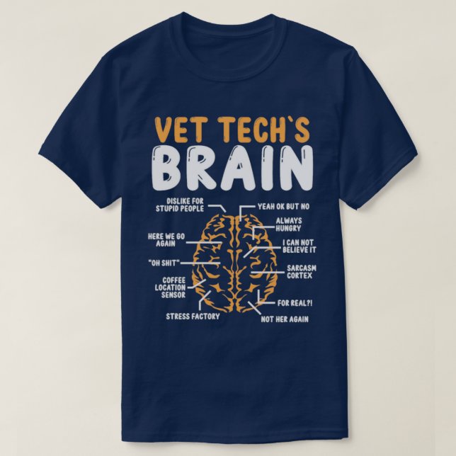 Veterinary Tech Accessoires for Work Veterinarian T-Shirt (Design Front)