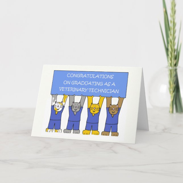Veterinary Technician Graduate Congratulations Card (Front)