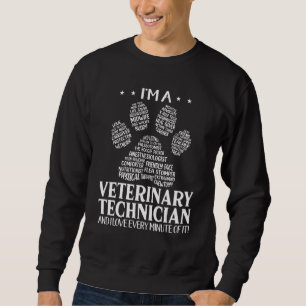 Veterinary Technician Paw Print   Vet Costume Sweatshirt