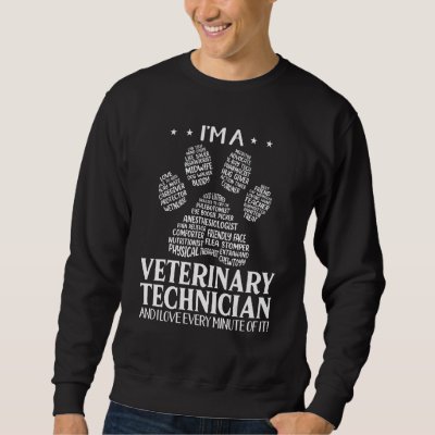 Veterinary Technician Paw Print   Vet Costume Sweatshirt