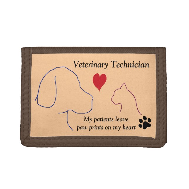 Veterinary Technician - Paw Prints on My Heart #2 Tri-fold Wallet (Front)