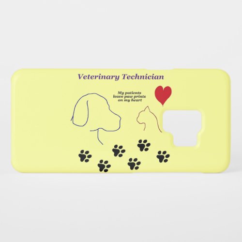 Veterinary Technician _ Paw Prints on My Heart Case_Mate Samsung Galaxy S9 Case