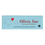 Veterinary Technician Paw Prints On My Heart Name Tag