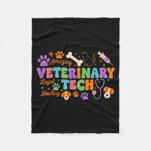 Veterinary Technician - Vet Tech Veterinarian Appr Fleece Blanket