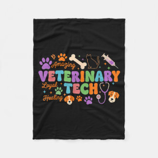 Veterinary Technician - Vet Tech Veterinarian Appr Fleece Blanket