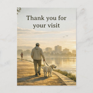 Veterinary Thank‑You Postcard – Quiet Walk Design