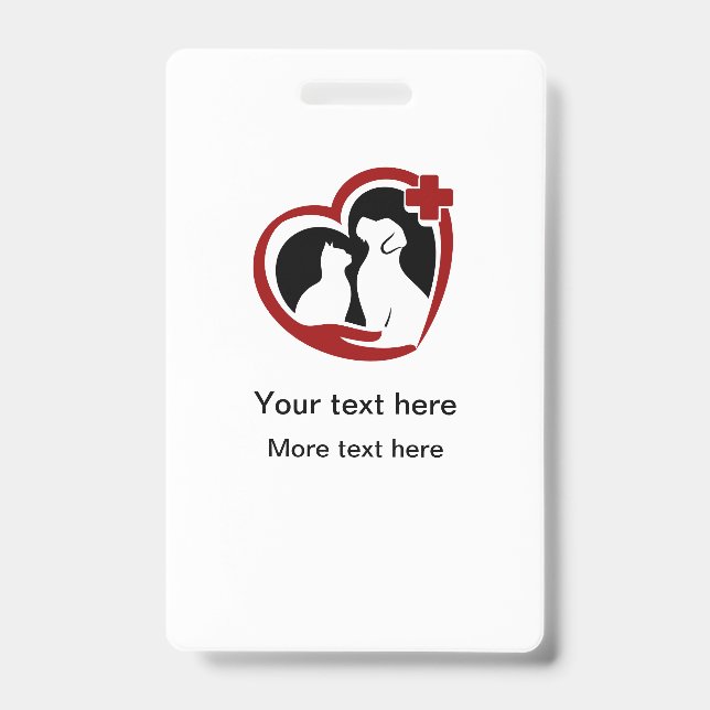 Veterinary Theme Staff Name ID Badges (Front)