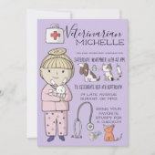 Veterinary Themed Kids Party Invitation (Front)