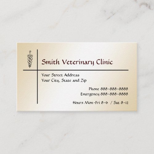Veterinary Veterinarian Business Card