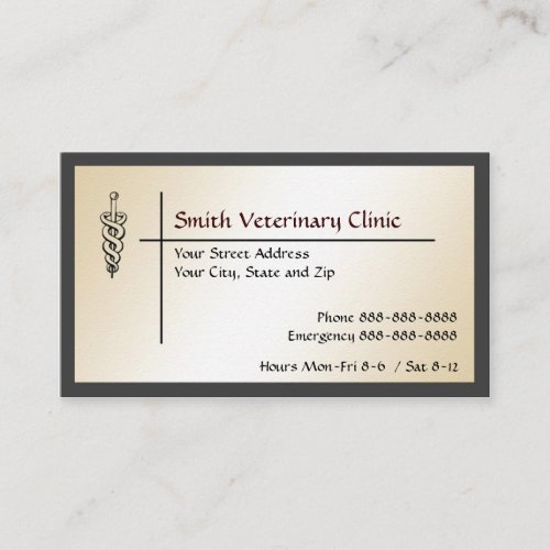 Veterinary Veterinarian Business Card