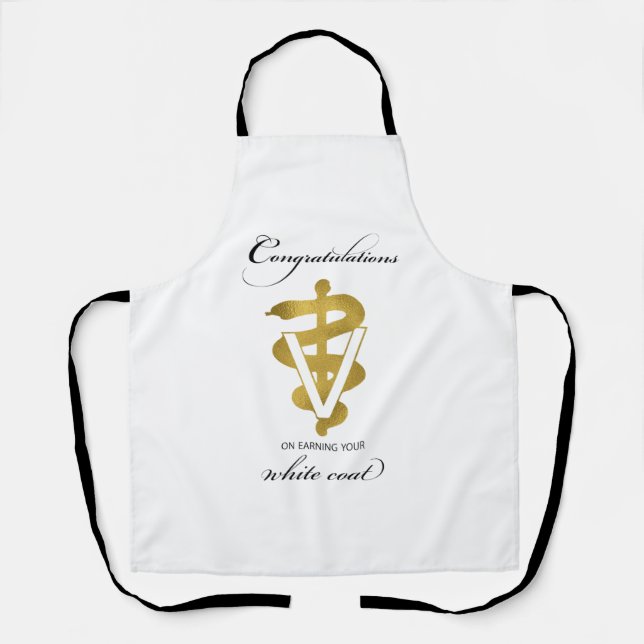 Veterinary White Coat Ceremony Congratulations Apron (Front)