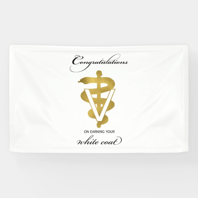 Veterinary White Coat Ceremony Congratulations Banner (Horizontal)
