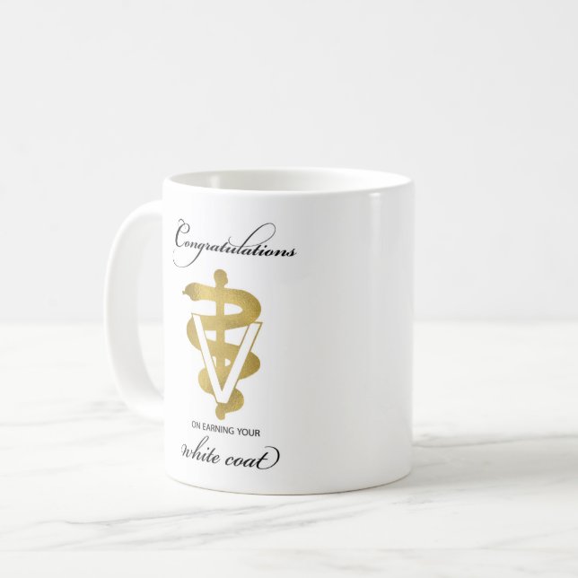 Veterinary White Coat Ceremony Congratulations Coffee Mug (Front Left)