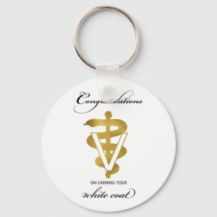 Veterinary White Coat Ceremony Congratulations Keychain