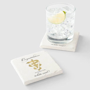 Veterinary White Coat Ceremony Congratulations Stone Coaster