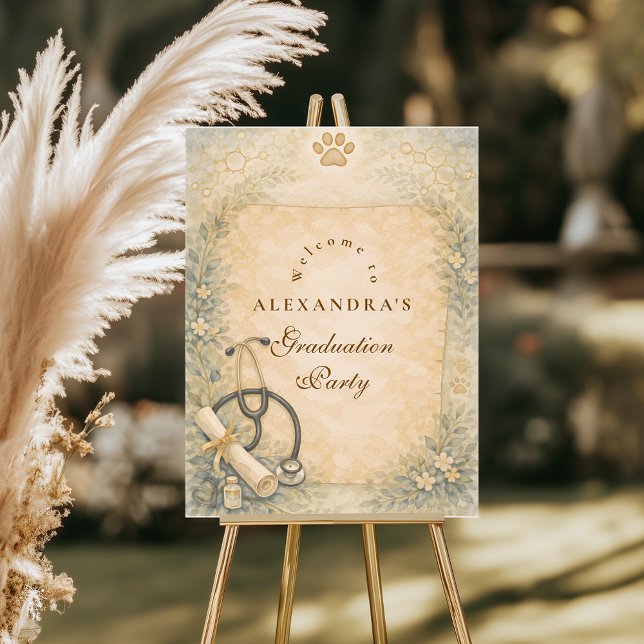 Veterinary White Coat Graduation Party Foam Board (Creator Uploaded)