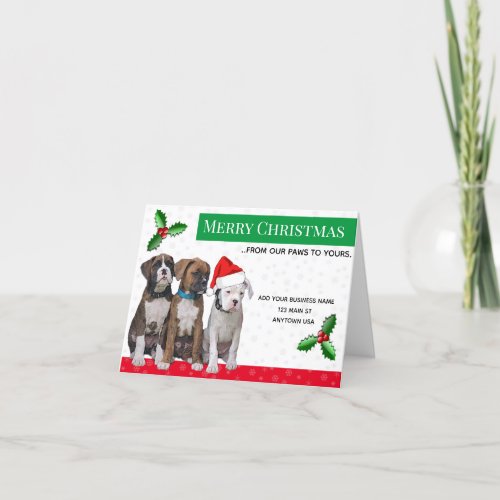 Veterinary Xmas Cards Dog Thank You Card