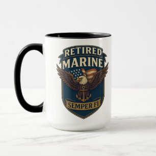 VetGearHQ.com Marine Corps Veteran Logo Emblem Mug
