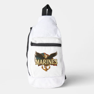 VetGearHQ.com Marine Corps Veteran Logo Emblem Sling Bag