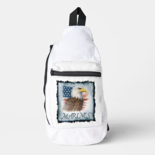 VetGearHQ.com Marine Corps Veteran Logo Emblem Sling Bag