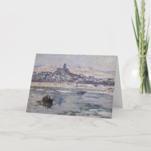 Vetheuil en Hiver Holiday Card