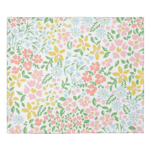 Vetor seamless floral colorful pattern on a white  duvet cover