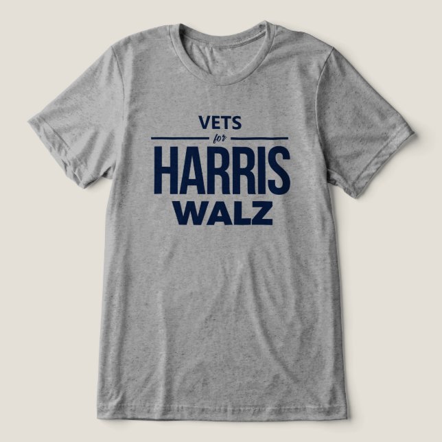 Vets for Harris Walz Tri-Blend Shirt (Design Front)