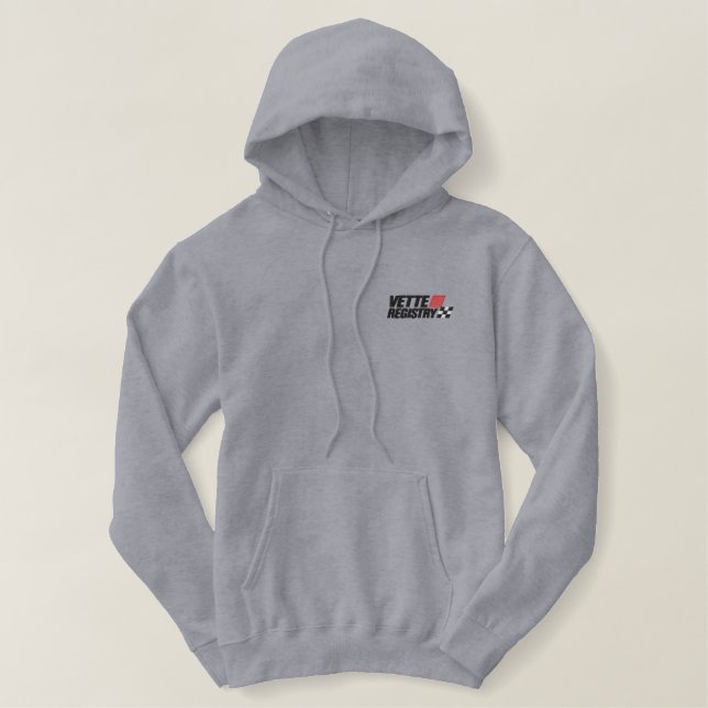 Vette Registry Logo Embroidered Hoodie (Light) (Design Front)