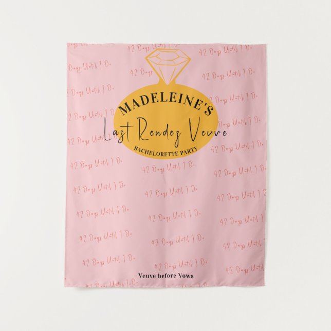 Veuve Before Vows Bachelorette Photobooth Backdrop (Front)