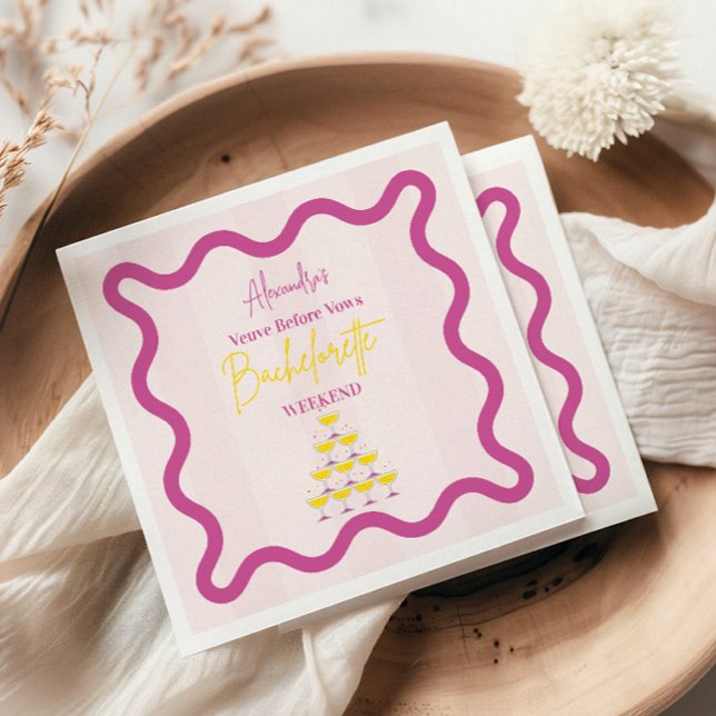 Veuve Before Vows Bachelorette Weekend Napkins (Creator Uploaded)